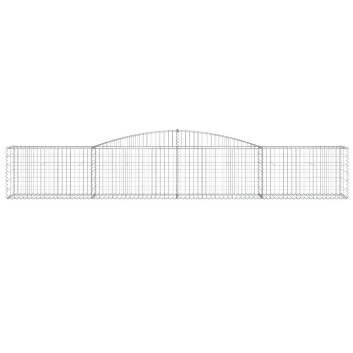 VIDAXL Paniers a gabions arques 20 pcs 400x50x60/80 cm Fer galvanise