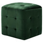 Voir la diapositive 2 : VIDAXL 2 pcs Poufs Vert 30 x 30 x 30 cm Tissu velours