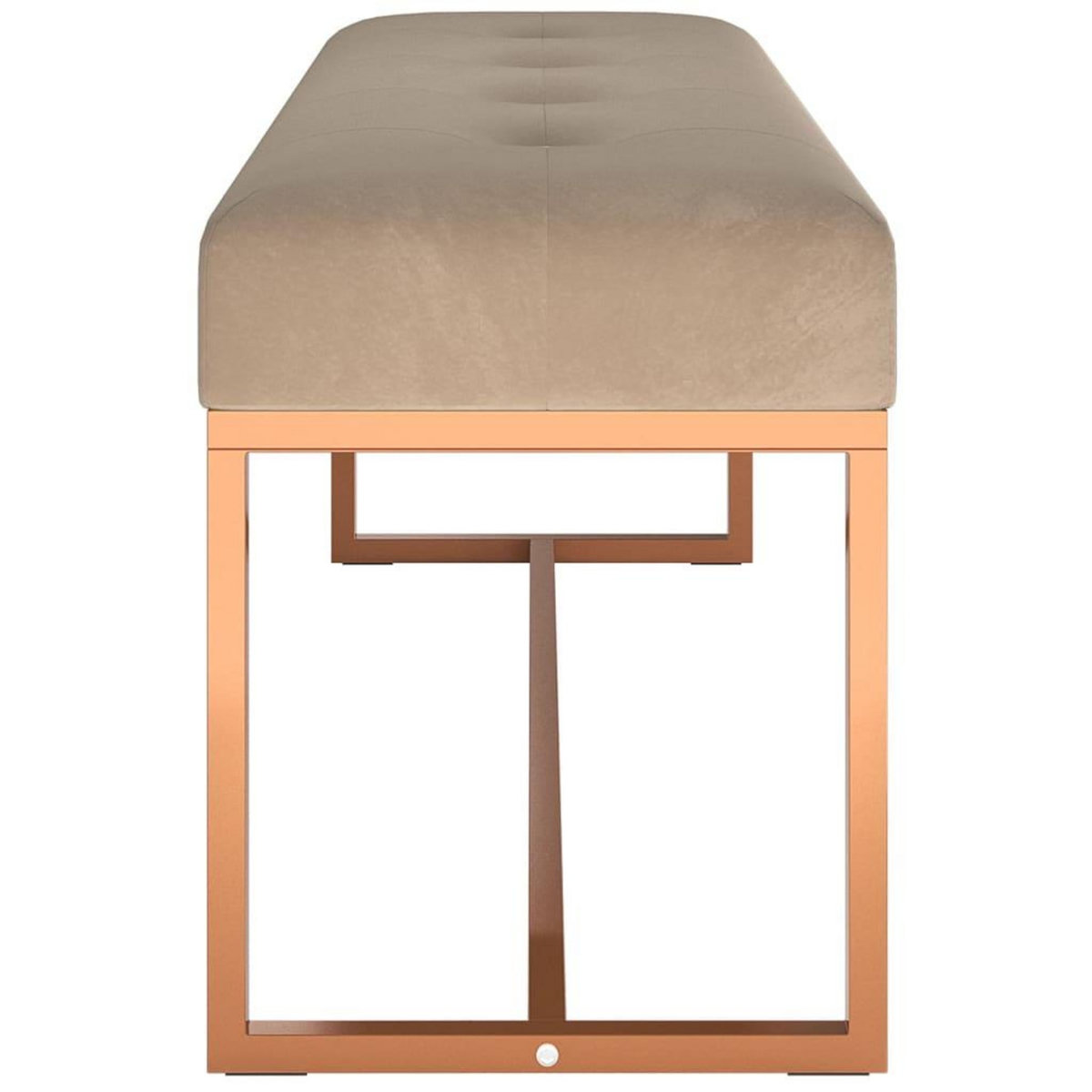 VIDAXL Banc Beige 110x36x45 cm Velours