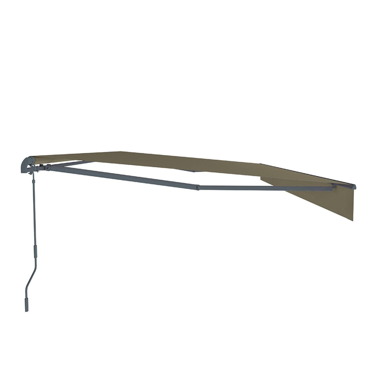 CONCEPT USINE Store banne manuel 2,95 x 2,5 m en aluminium avec toile taupe ADRO