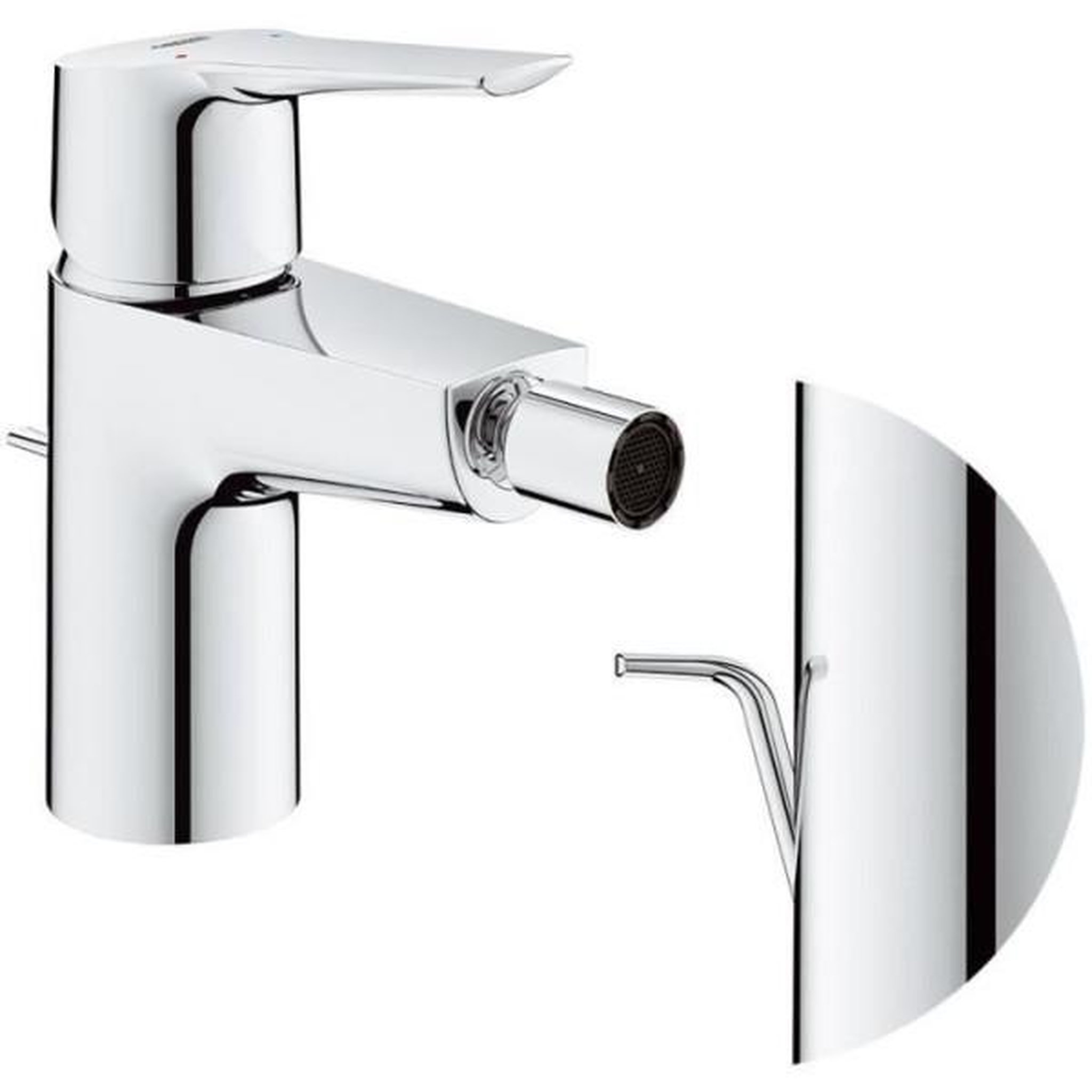 Voir la diapositive 4 : Grohe Mitigeur monocommande bidet - grohe - taille s - métal - droit - gris
