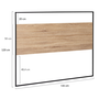 Voir la diapositive 4 : ID MARKET Tête de lit avec fixations murales DETROIT 145 cm bois et métal noir design industriel