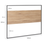 Voir la diapositive 4 : ID MARKET Tête de lit avec fixations murales DETROIT 145 cm bois et métal noir design industriel