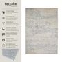 Voir la diapositive 2 : tectake Tapis design vintage à poils courts en laine synthétique et feutre beige 160 x 230 cm