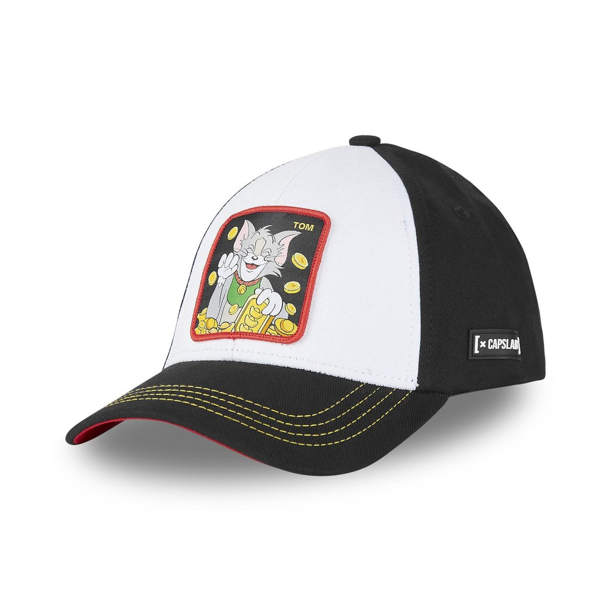 CAPSLAB Casquette Baseball Tom and Jerry Tom. Coloris disponibles : Noir
