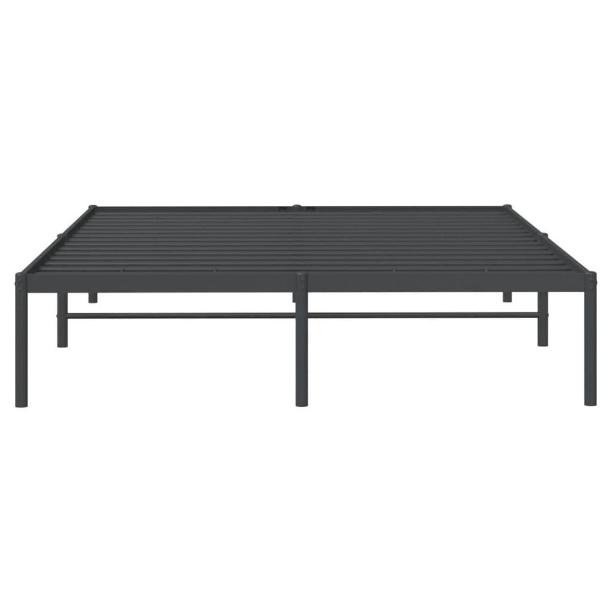 VIDAXL Cadre de lit metal sans matelas noir 140x190 cm