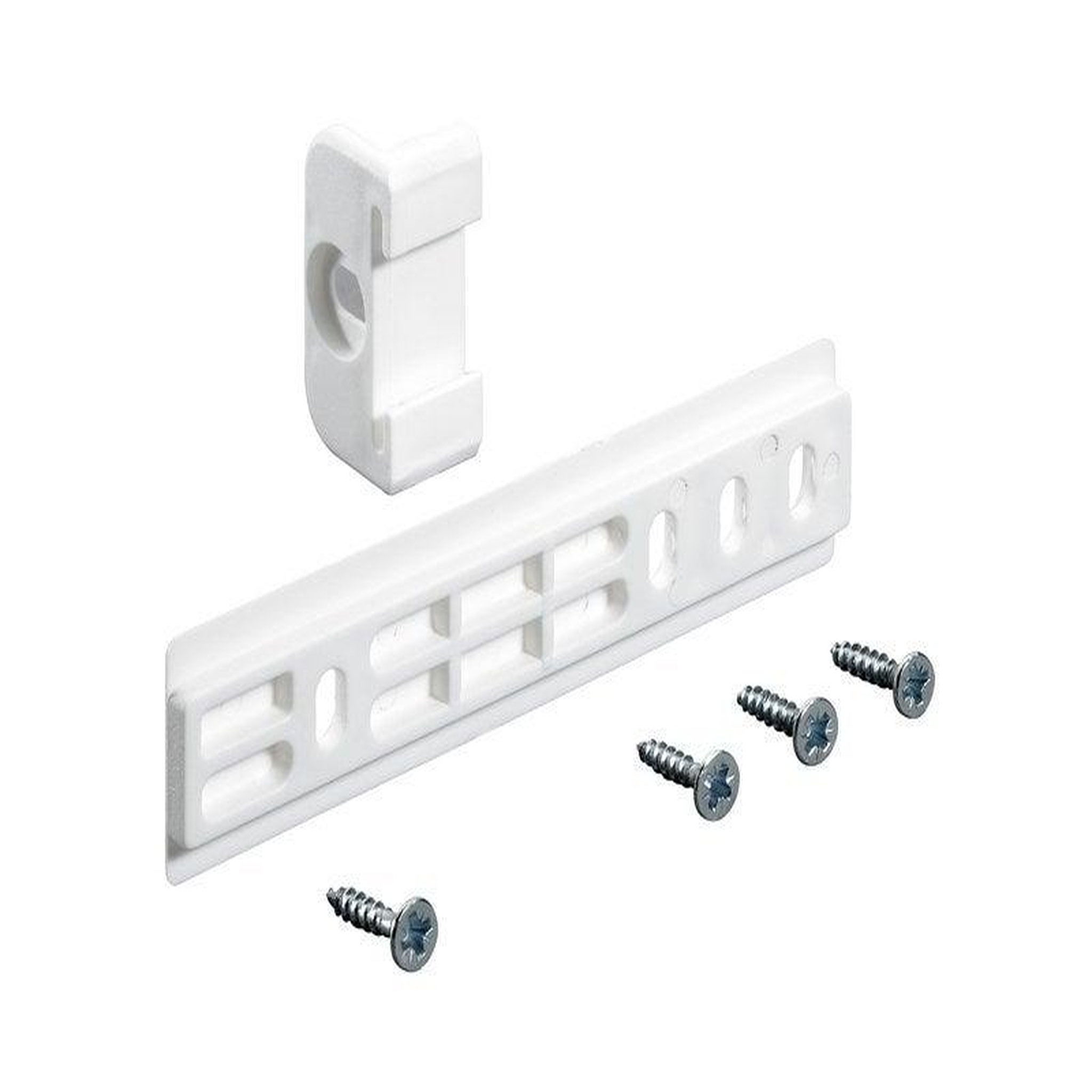CENTRALE BRICO Glissière pour porte de réfrigerateur encastrable, plastique, coloris blanc