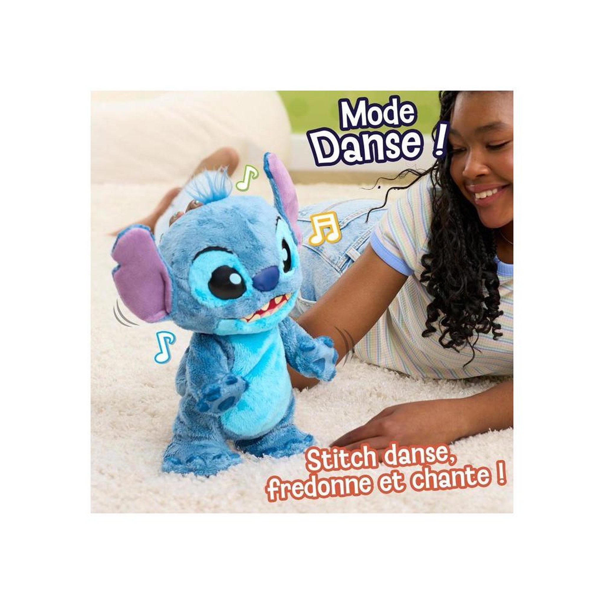 Voir la diapositive 3 : Peluche interactive Stitch bleue Just Play, 36 cm, 2 modes de jeu