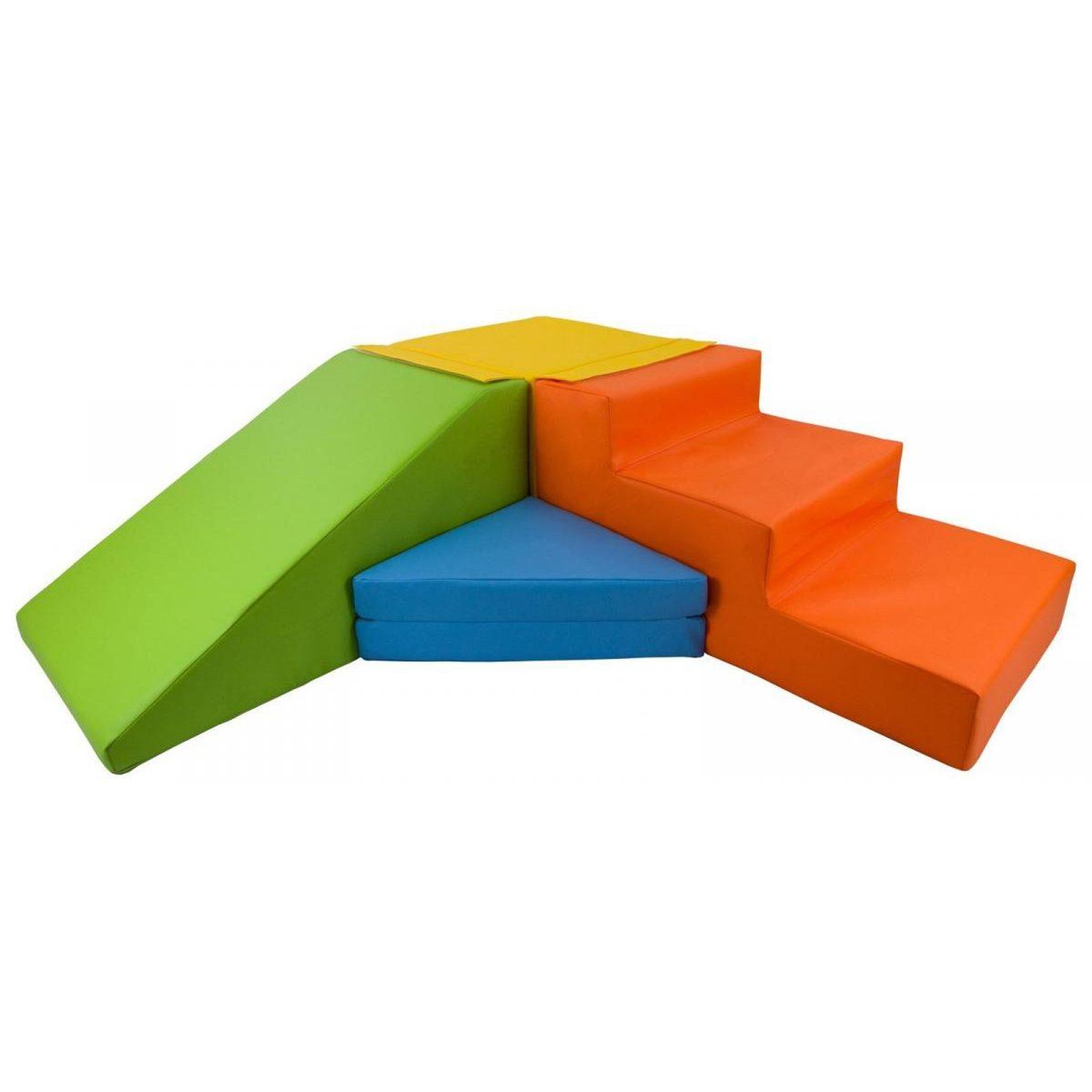 VELINDA Set de 4 blocs en mousse pour le jeu jaune, vert, bleu, orange