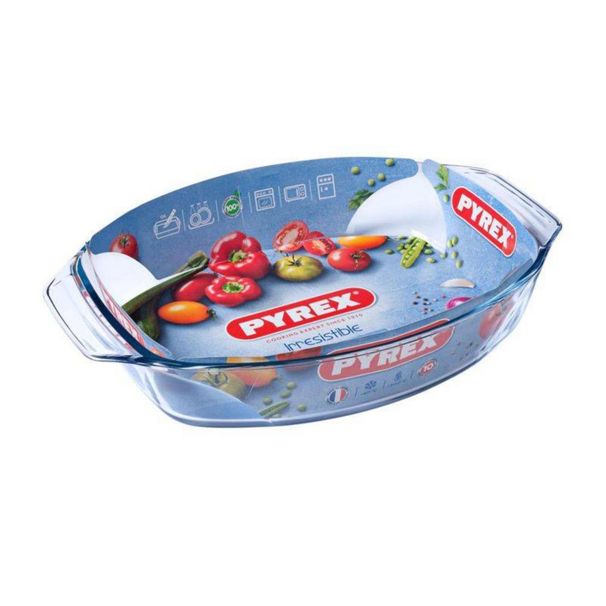 PYREX Plat à four en verre ovale verre 39 x 27 cm IRRESISTIBLE