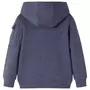 VIDAXL Sweat-shirt a capuche fermeture eclair enfants bleu fonce melange 104