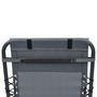 Voir la diapositive 5 : VIDAXL Appui-tete de chaise longue Gris 40x7,5x15 cm Textilene