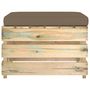 Voir la diapositive 3 : VIDAXL Pouf sectionnel avec coussin vert bois impregne