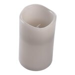 Paris Prix Bougie Pilier LED  Jasper  15cm Gris Clair