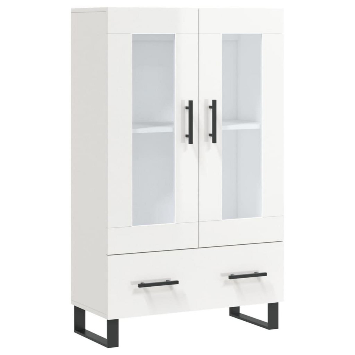 VIDAXL Buffet haut blanc brillant 69,5x31x115 cm bois d'ingenierie