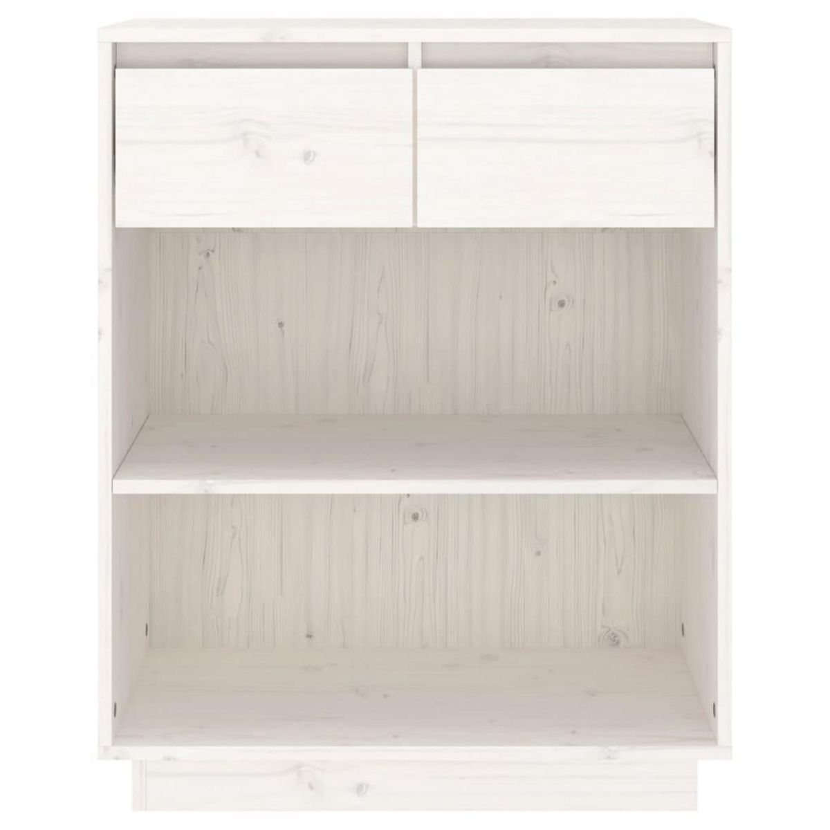 VIDAXL Armoire console Blanc 60x34x75 cm Bois de pin solide