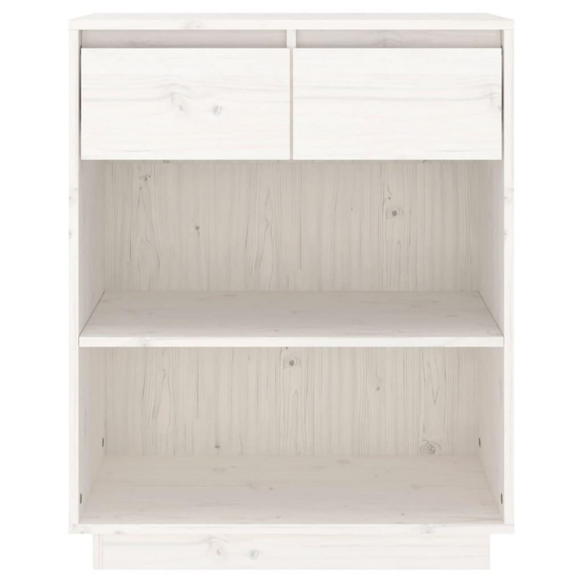 VIDAXL Armoire console Blanc 60x34x75 cm Bois de pin solide