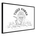 Paris Prix Affiche Murale Encadrée  Inner Tiger. Coloris disponibles : Jaune, Noir