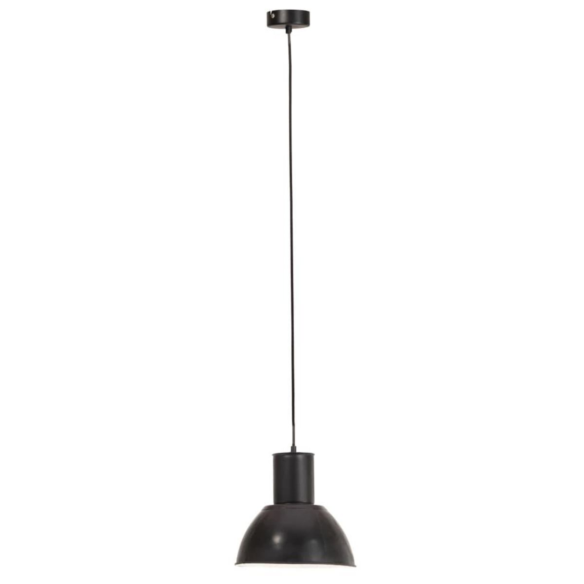VIDAXL Lampe suspendue 25 W Noir Rond 28,5 cm E27
