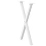 Voir la diapositive 4 : VIDAXL Pieds de table a manger forme de X 2 pcs blanc 57x(72-73) cm