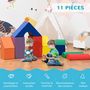 Voir la diapositive 4 : HOMCOM 11 blocs de construction en mousse XXL - modules de motricité - jouets éducatifs - certifiés normes EN71-1-2-3 - mousse EPE revêtement PU multicolore