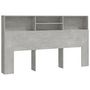 Voir la diapositive 2 : VIDAXL Armoire de tete de lit Gris beton 180x19x103,5 cm
