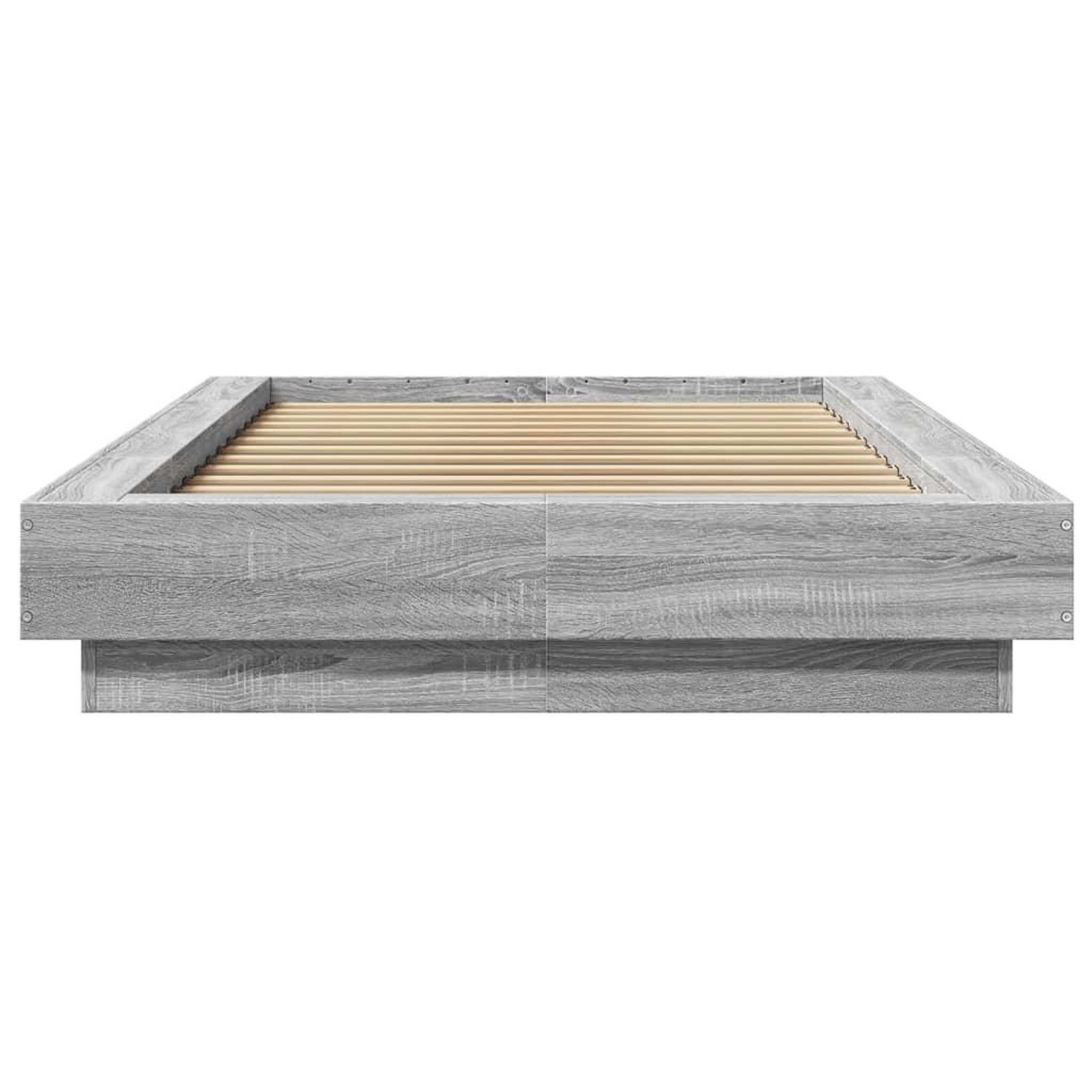 Voir la diapositive 4 : VIDAXL Cadre de lit sans matelas sonoma gris 100x200 cm