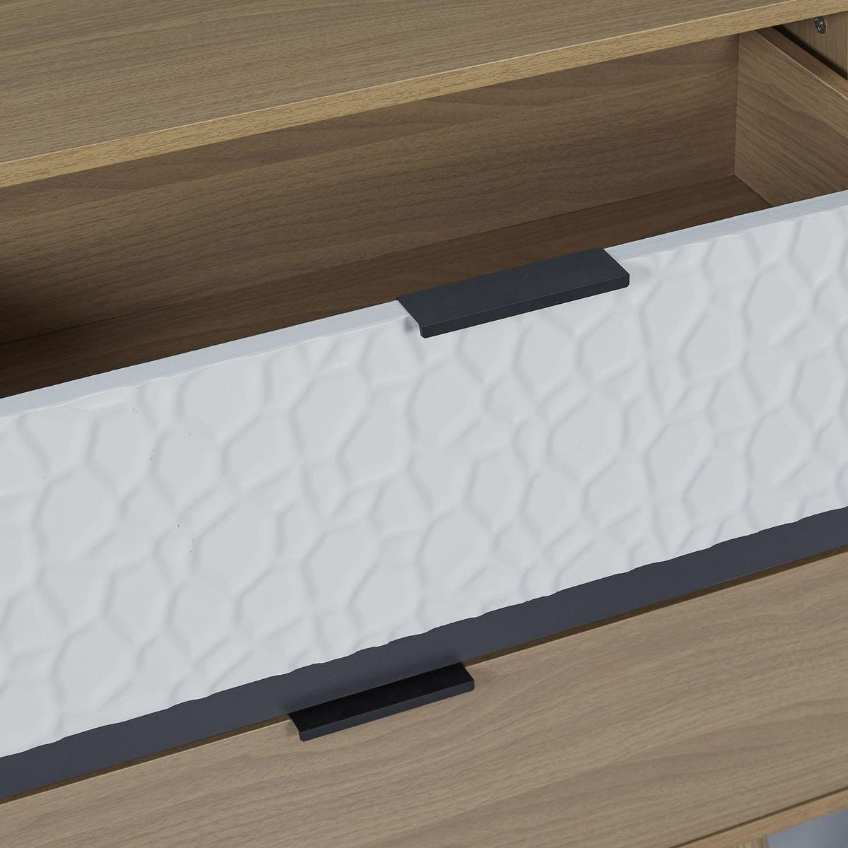 The Home Deco Factory Commode 3 tiroirs modèle Sven - H. 80 cm. - Bois