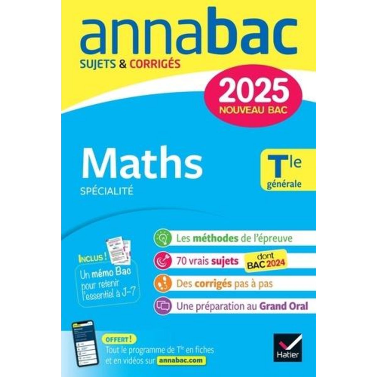 MATHS SPECIALITE TLE GENERALE. SUJETS & CORRIGES, EDITION 2025, Salmon Martine