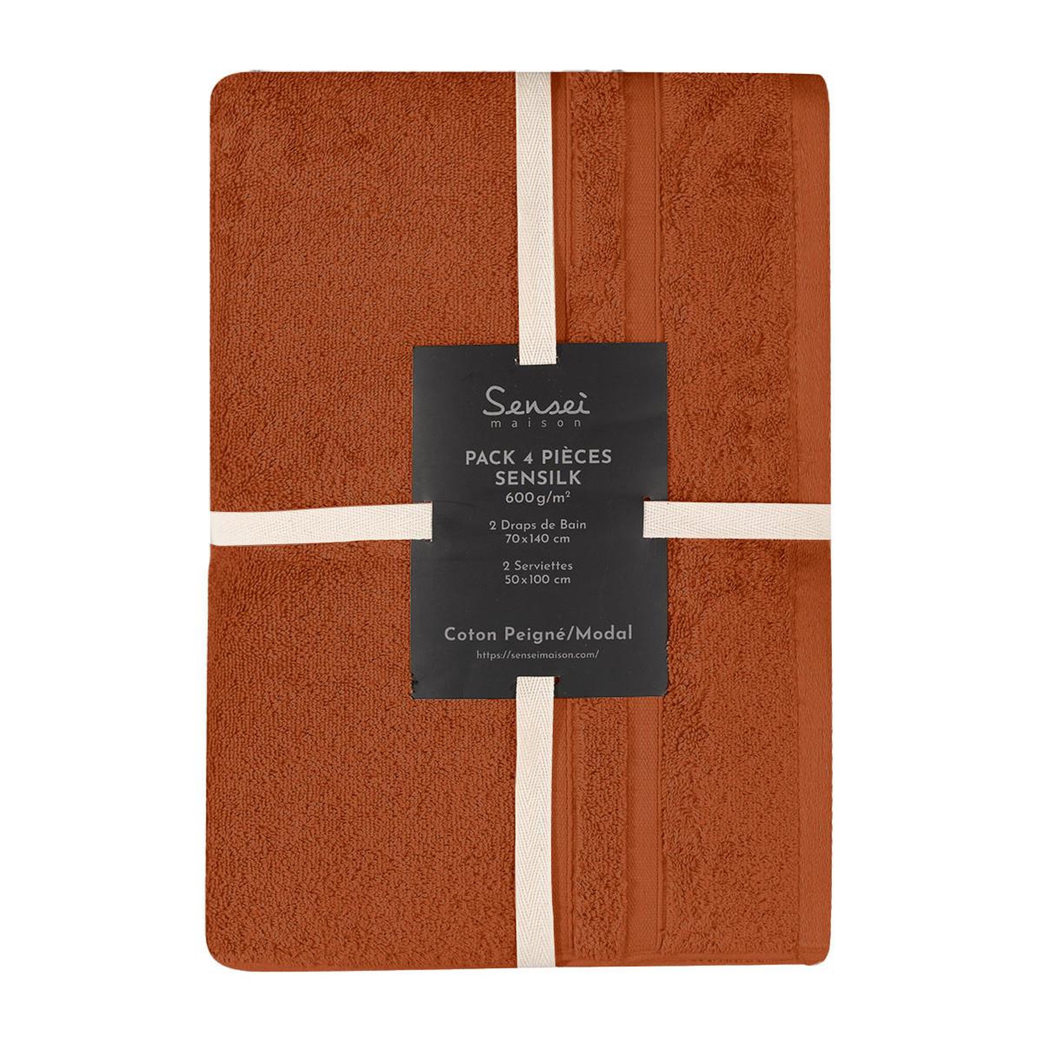 Voir la diapositive 6 : Sensei Maison Ensemble de bain 4 pièces 600 g/m² SENSILK