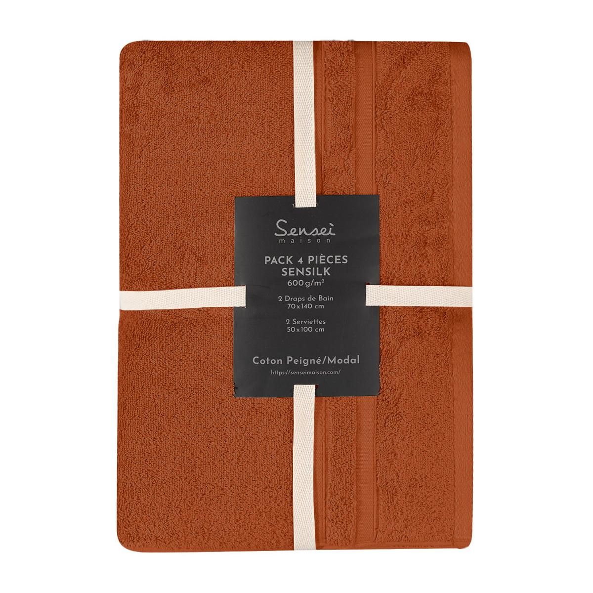 Sensei Maison Ensemble de bain 4 pièces 600 g/m² SENSILK