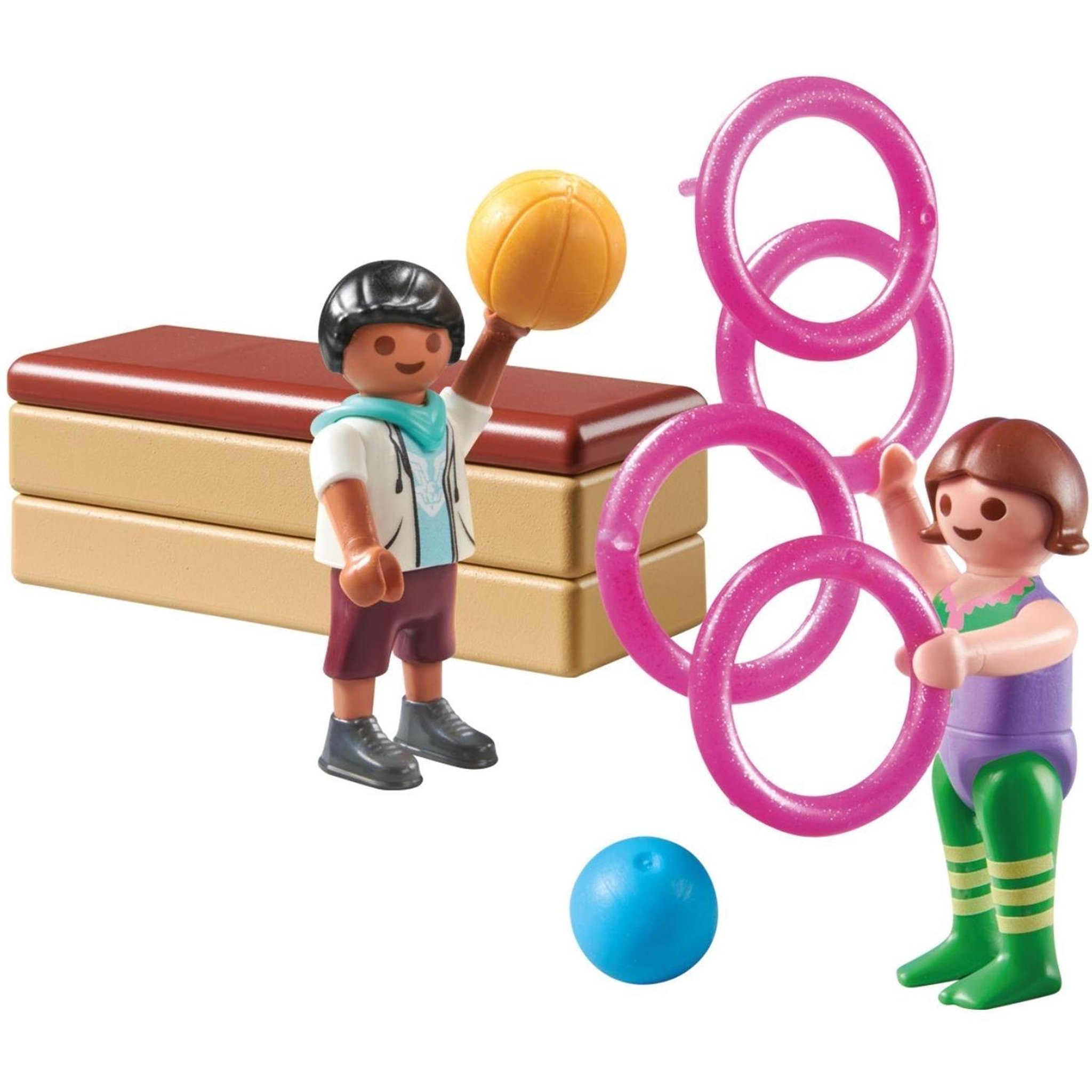 Voir la diapositive 3 : PLAYMOBIL Duo d'enfants avec matériel de gymnastique