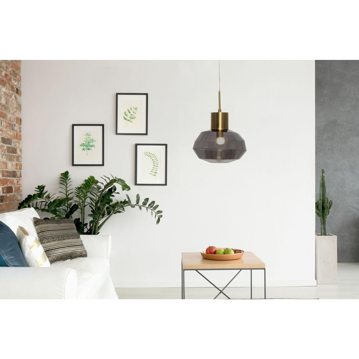 Paris Prix Lampe Suspension Design  Vince  32cm Gris