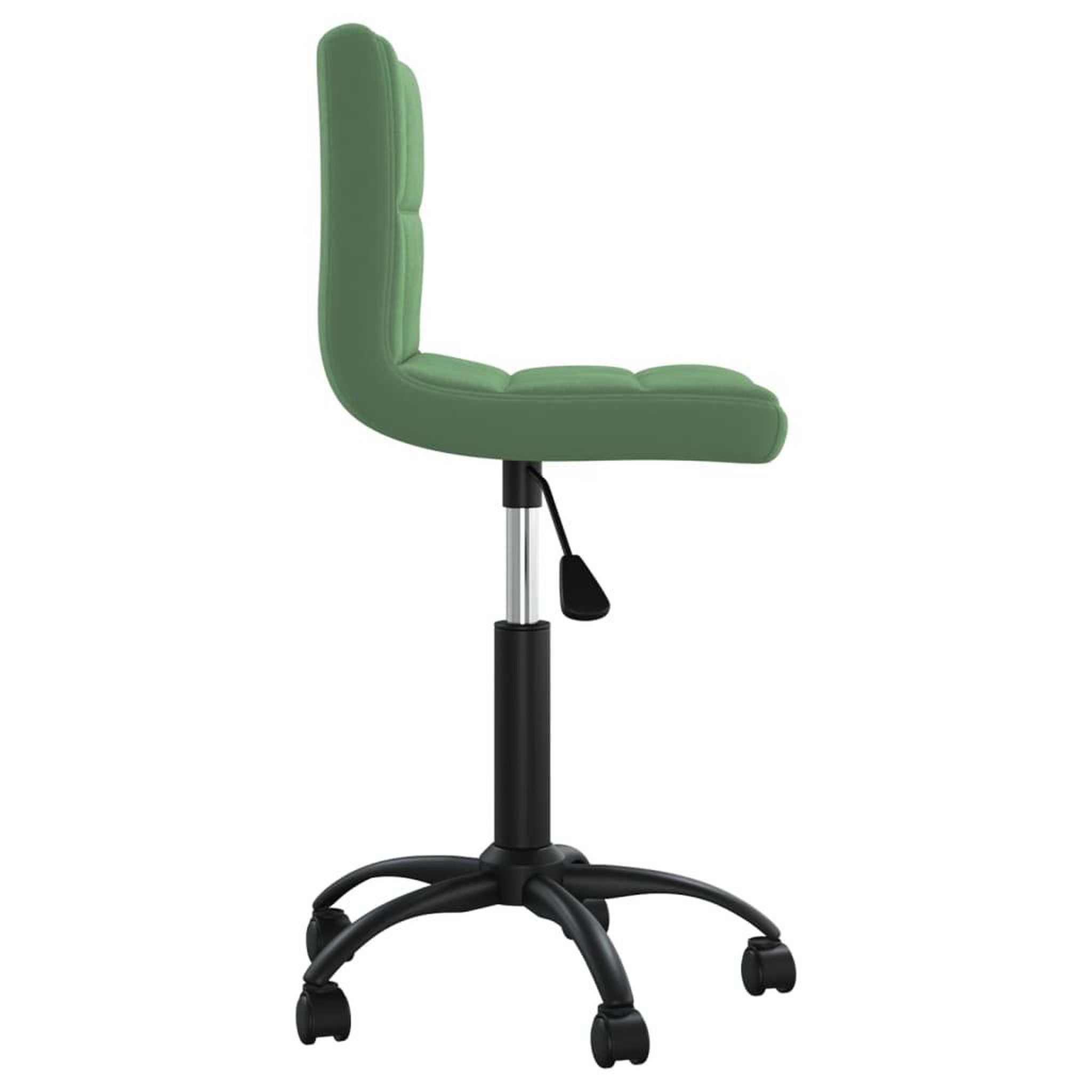 Voir la diapositive 3 : VIDAXL Chaise pivotante de salle a manger Vert fonce Velours