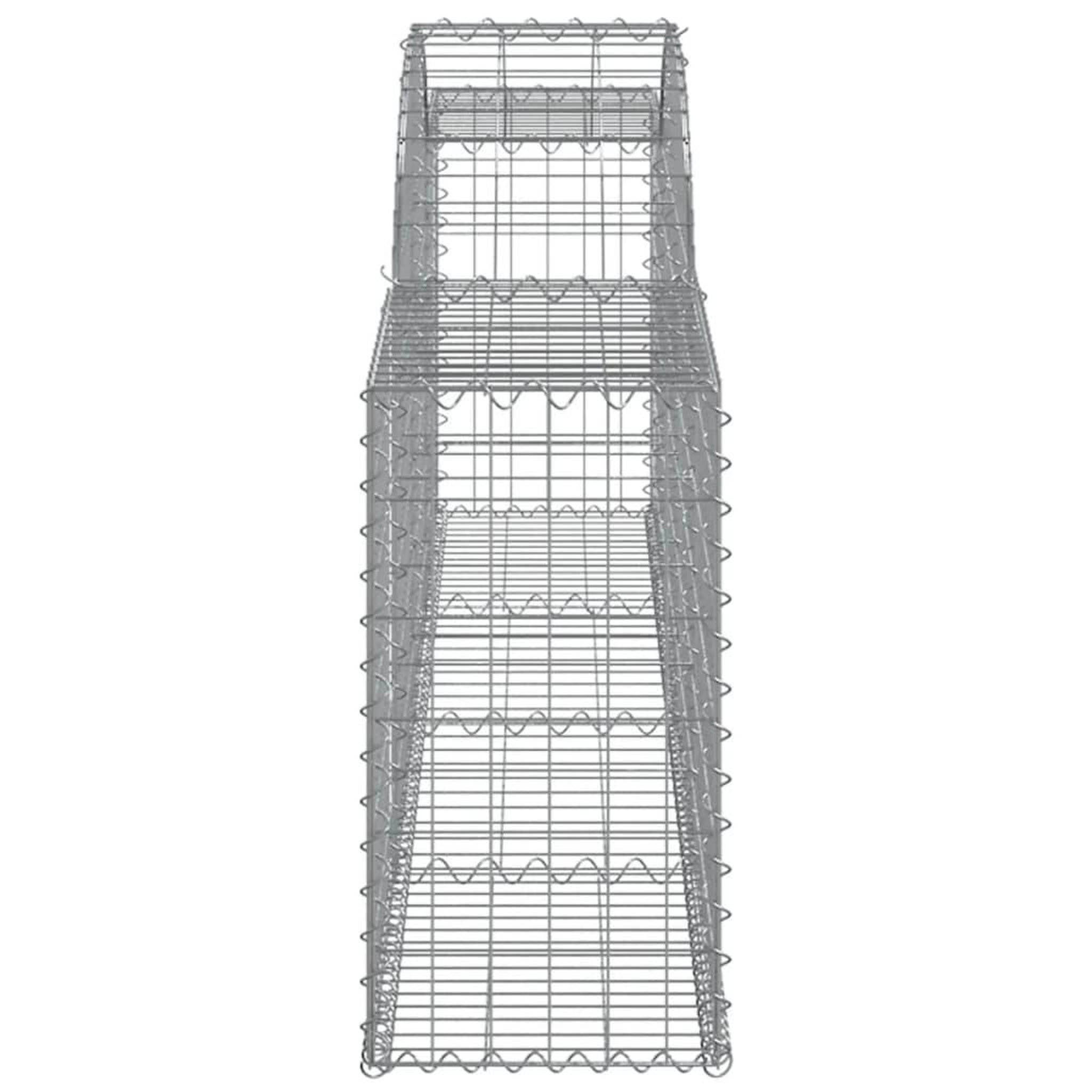 Voir la diapositive 5 : VIDAXL Paniers a gabions arques 8 pcs 300x30x60/80 cm Fer galvanise