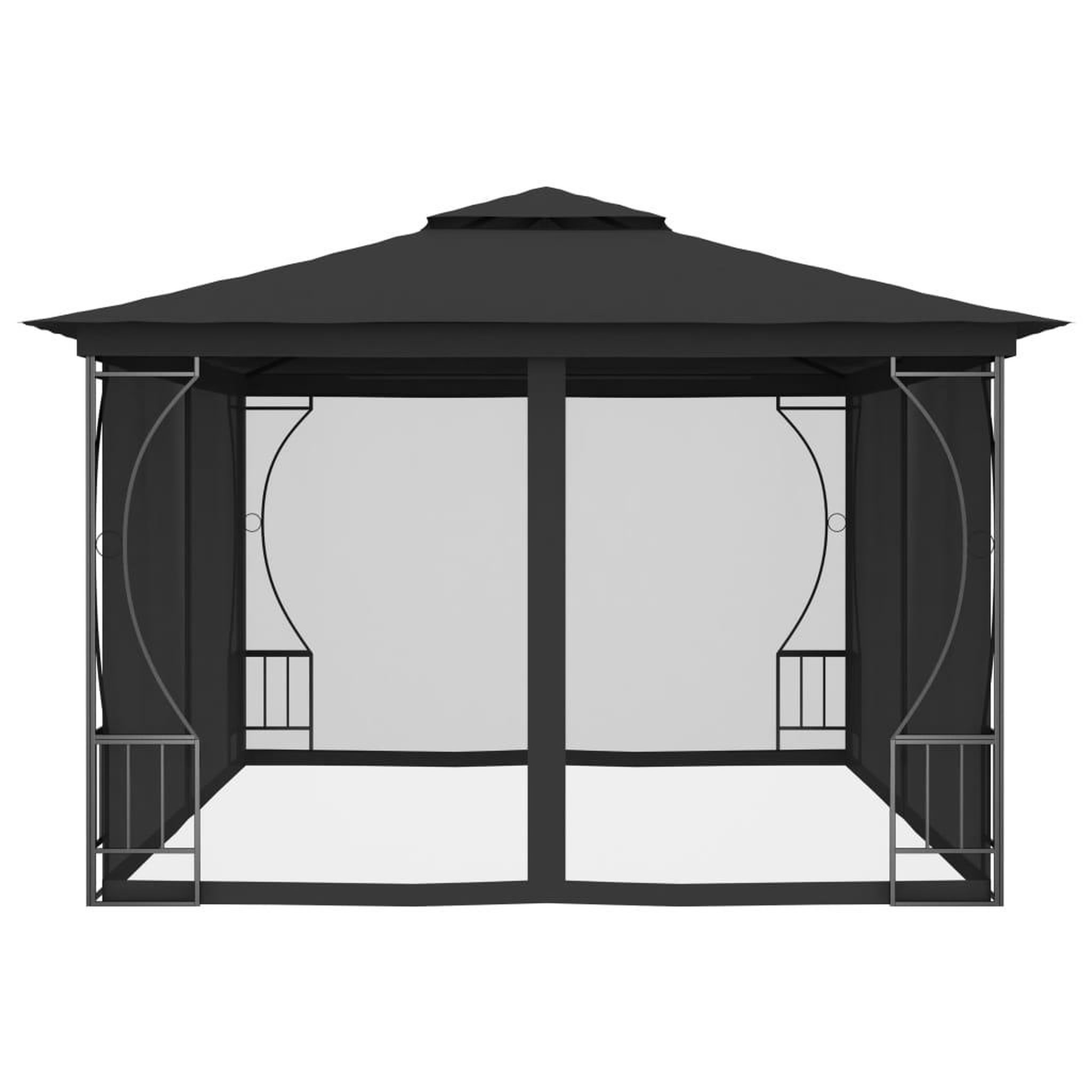 Voir la diapositive 3 : VIDAXL Tonnelle avec moustiquaire 300x400x265 cm Anthracite