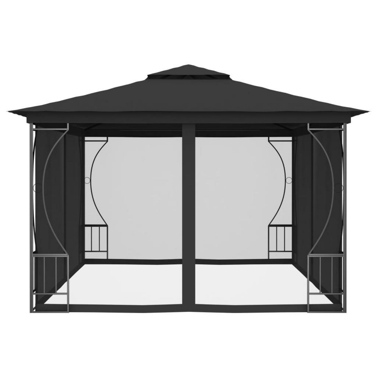VIDAXL Tonnelle avec moustiquaire 300x400x265 cm Anthracite
