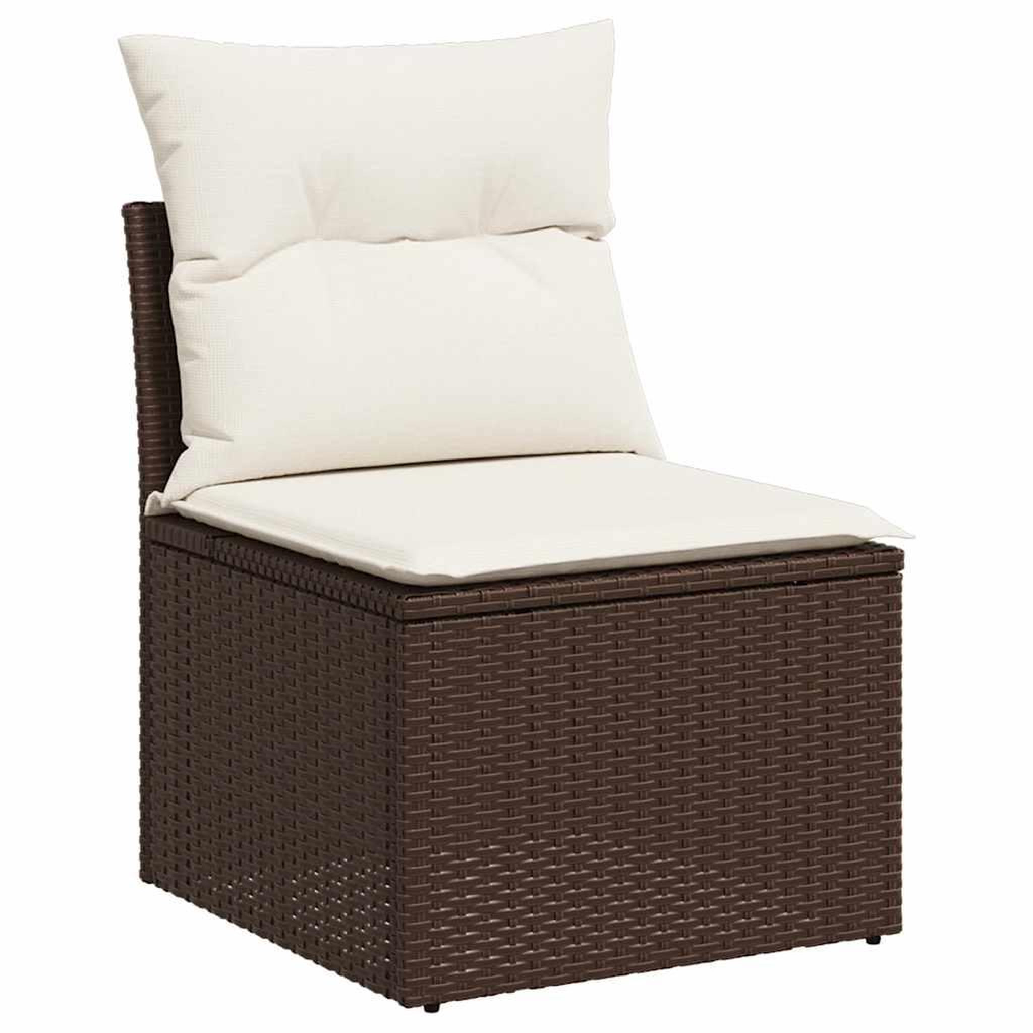 Voir la diapositive 3 : VIDAXL Salon de jardin avec coussins 9 pcs marron resine tressee