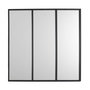 Voir la diapositive 1 : TOILINUX Miroir style verrière en 3 parties en métal - Noir