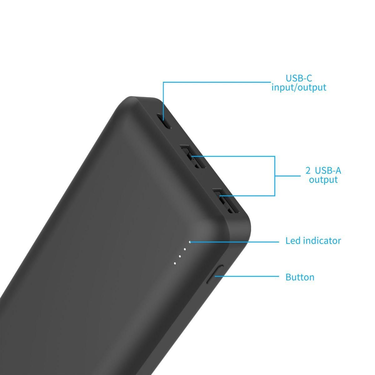 ADEQWAT Batterie externe 20000mAh Power Delivery 65W
