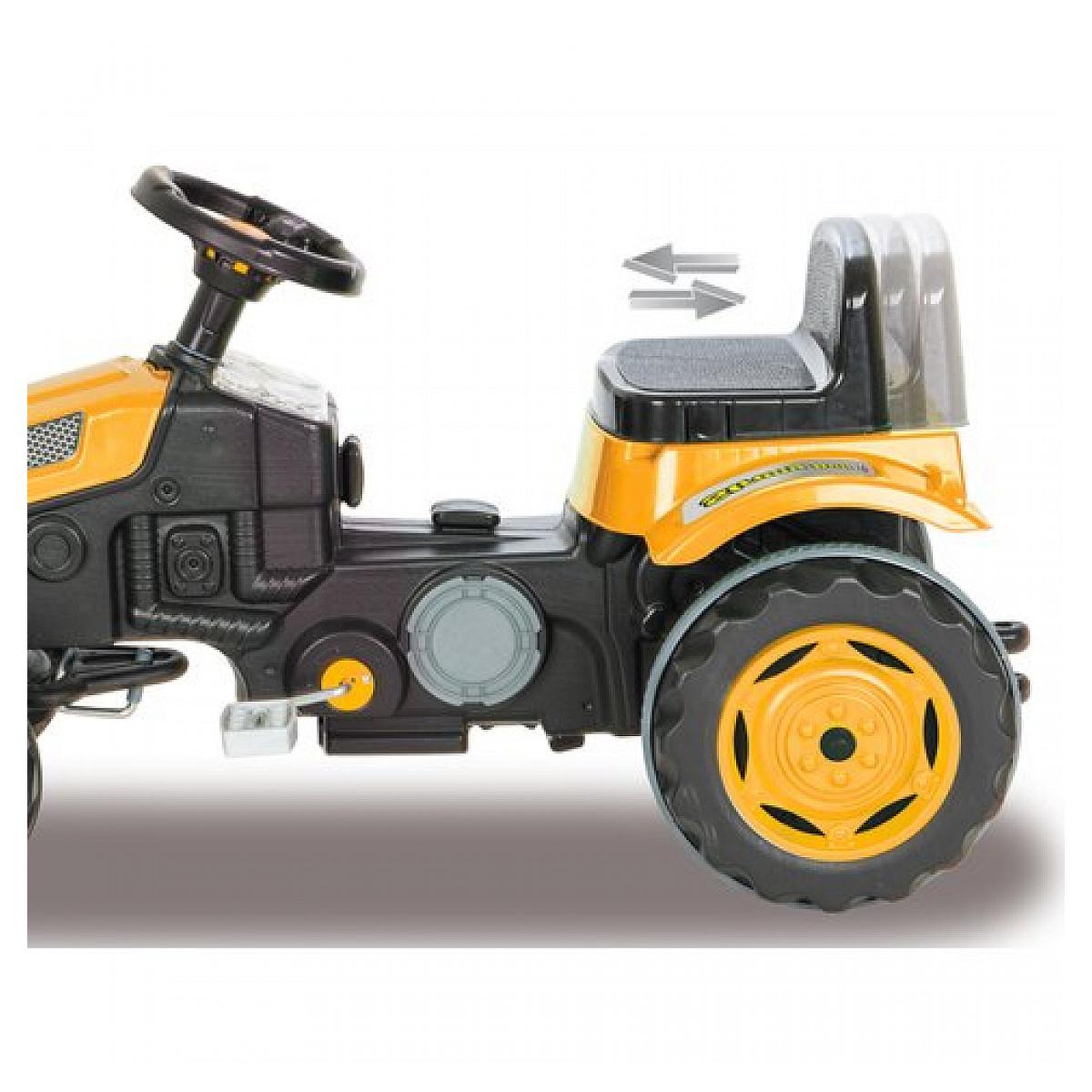 Voir la diapositive 4 : Jamara Tracteur à pédales avec Chargeur Strong Bull jaune