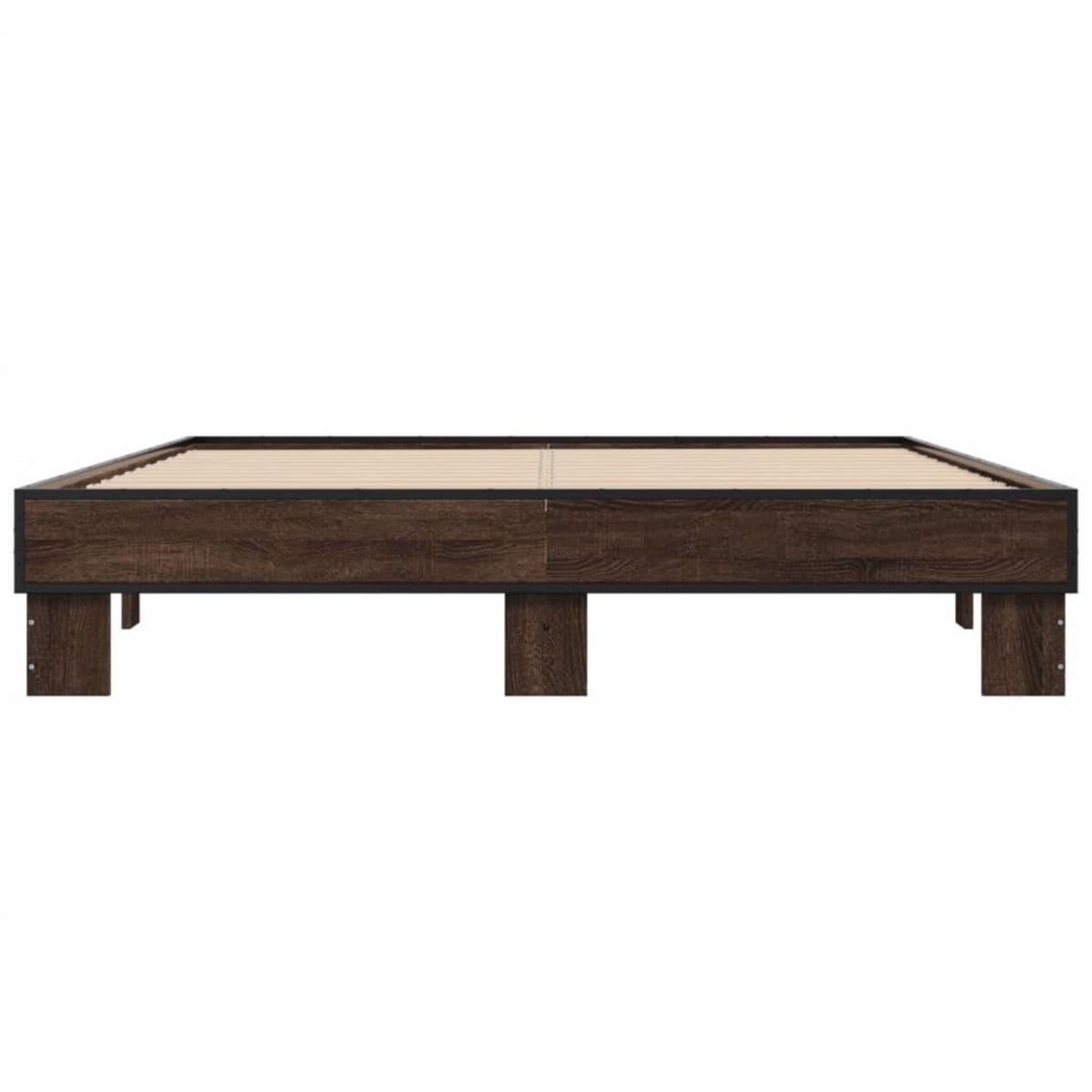 VIDAXL Cadre de lit sans matelas chene marron 150x200 cm