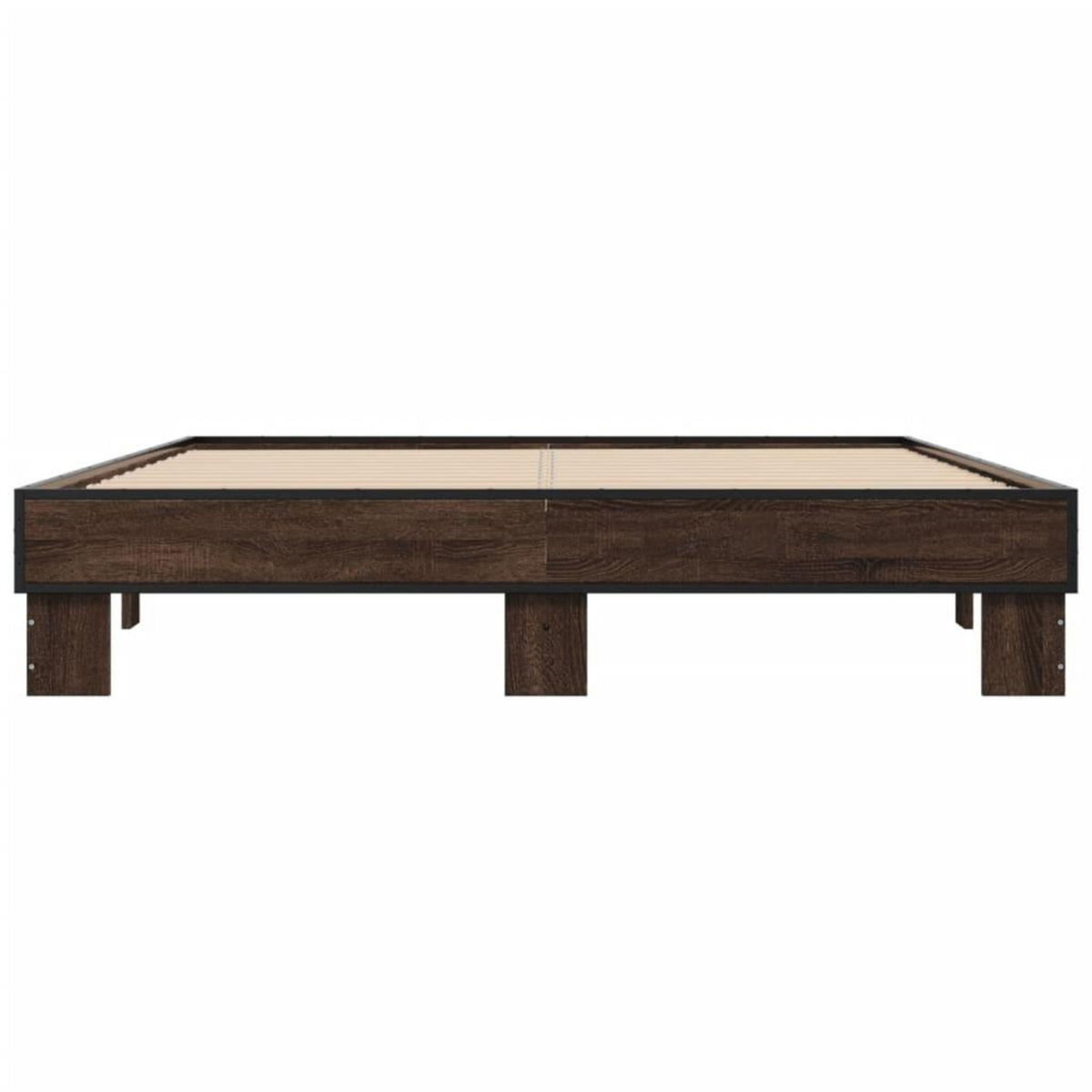 VIDAXL Cadre de lit sans matelas chene marron 150x200 cm