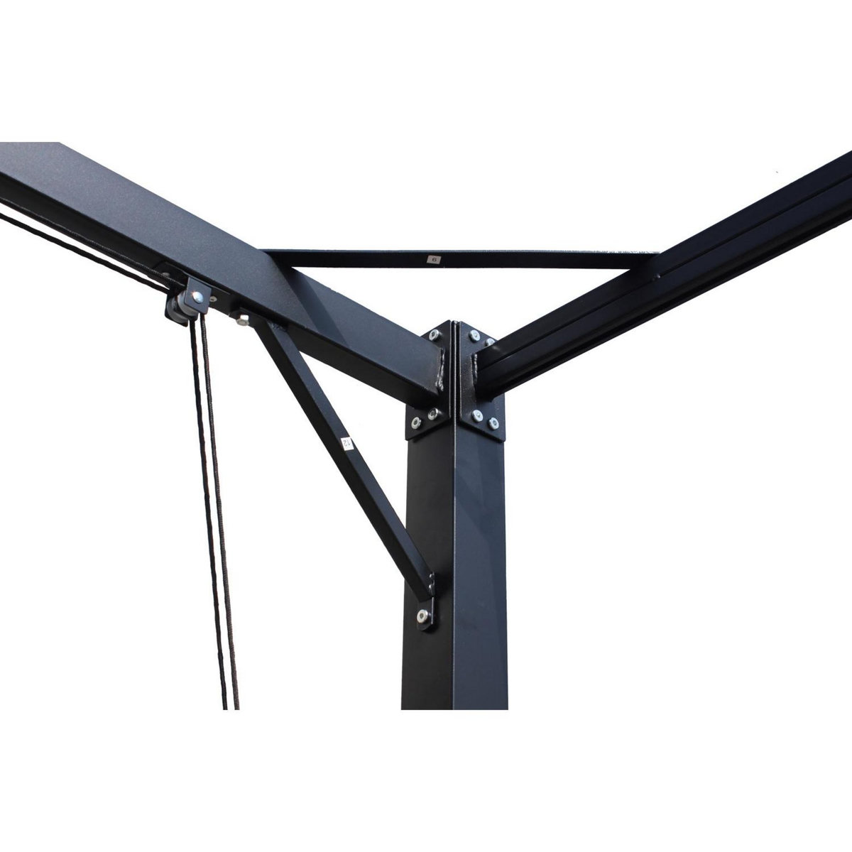 CONCEPT USINE Pergola autoportante 3 x 4m avec toile en polyester taupe TUSA