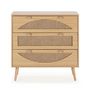 Voir la diapositive 4 : VS VENTA-STOCK Commode Luna 3 tiroirs couleur chêne
