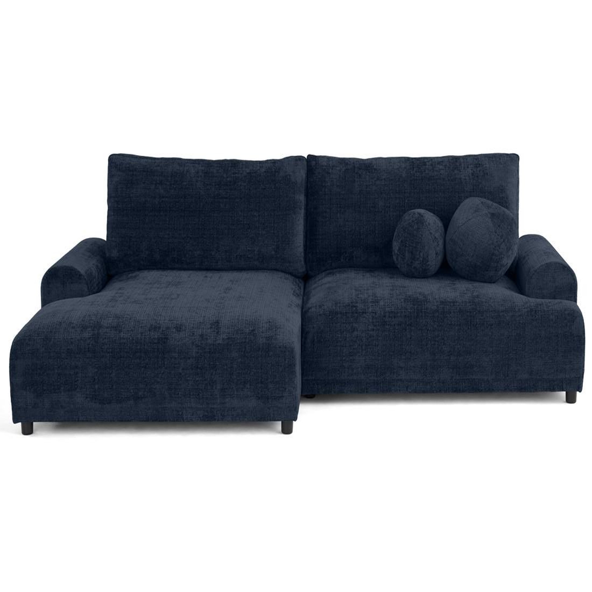 BEST MOBILIER Nelly - canapé d'angle gauche 4 places convertible avec coffre en velours texturé. Coloris disponibles : Orange, Vert, Beige, Gris, Violet, Bleu