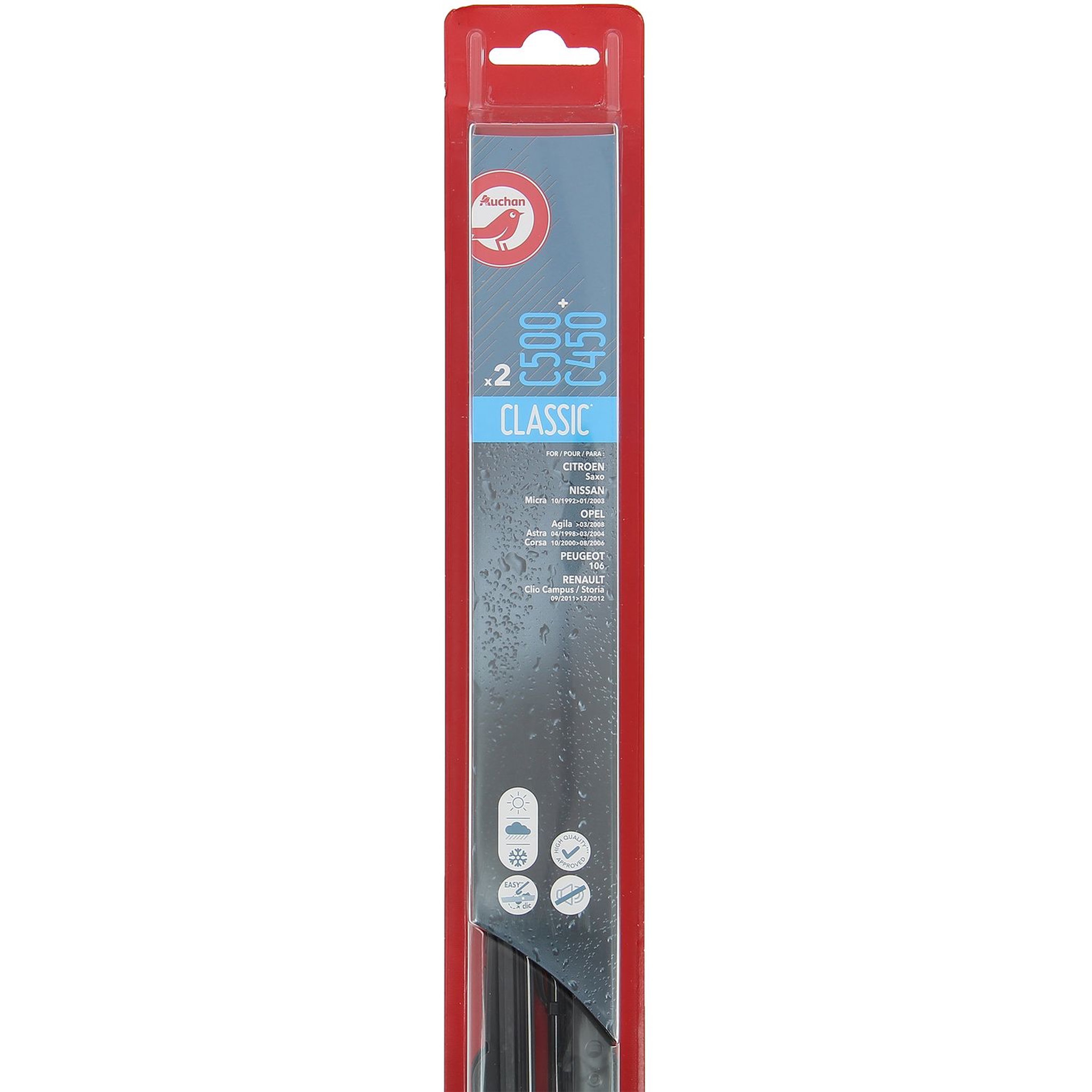 AUCHAN Kit balai d'essuie-glace BEGS1 106