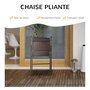 Voir la diapositive 4 : OUTSUNNY Tabourets de bar pliable style colonial - lot de 4 tabourets de bar - repose-pied + accoudoirs - métal époxy résine tressée chocolat
