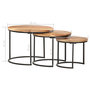 Voir la diapositive 6 : VIDAXL Tables gigognes 3 pcs Bois d'acacia massif