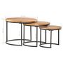 Voir la diapositive 6 : VIDAXL Tables gigognes 3 pcs Bois d'acacia massif